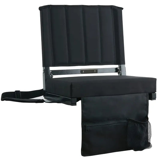 NNETM Portable Outdoor Stand Sports Seat with Back Support and Wide Cushion-0