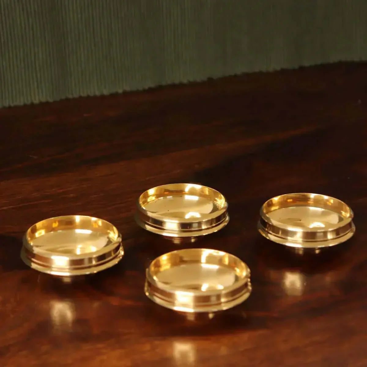 Brass Mini Decor Uruli Set Of 4 |A cherished navratri and diwali gift-1